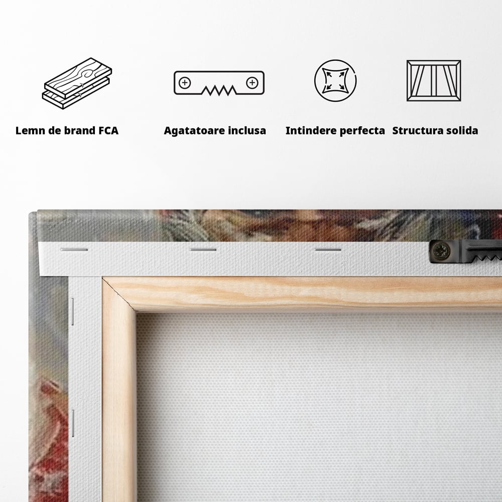 Tablou Canvas Premium, LuxCanva® D1113, Mosul Cel Bun, Zambet, Cadouri, Magie, Ajun, Noapte, Craciun, Brad, Traditie, Sarbatori, Desaga, Costum, Rosu, Barba, Alb, Emotie, Living, Dormitor