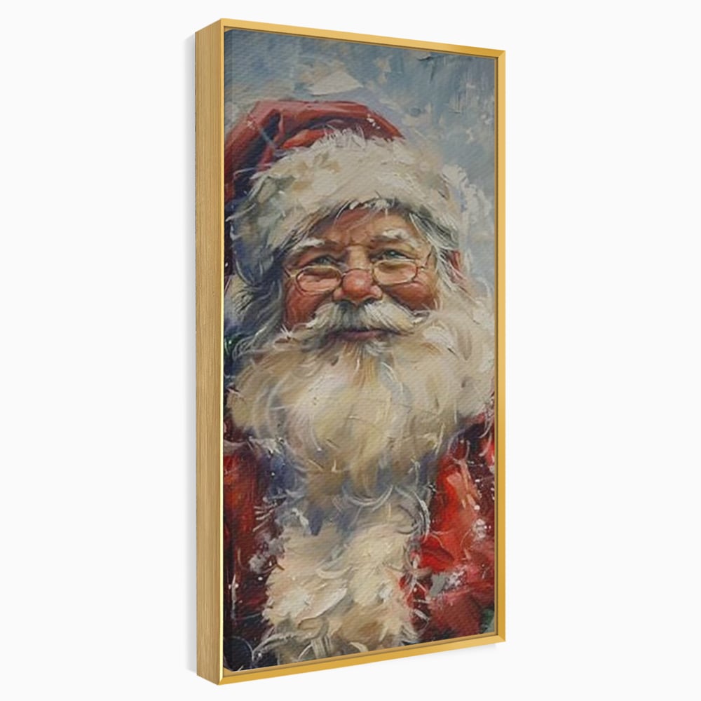 Tablou Canvas Premium, LuxCanva® D1113, Mosul Cel Bun, Zambet, Cadouri, Magie, Ajun, Noapte, Craciun, Brad, Traditie, Sarbatori, Desaga, Costum, Rosu, Barba, Alb, Emotie, Living, Dormitor