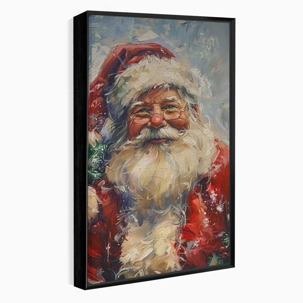 Tablou Canvas Premium, LuxCanva® D1113, Mosul Cel Bun, Zambet, Cadouri, Magie, Ajun, Noapte, Craciun, Brad, Traditie, Sarbatori, Desaga, Costum, Rosu, Barba, Alb, Emotie, Living, Dormitor