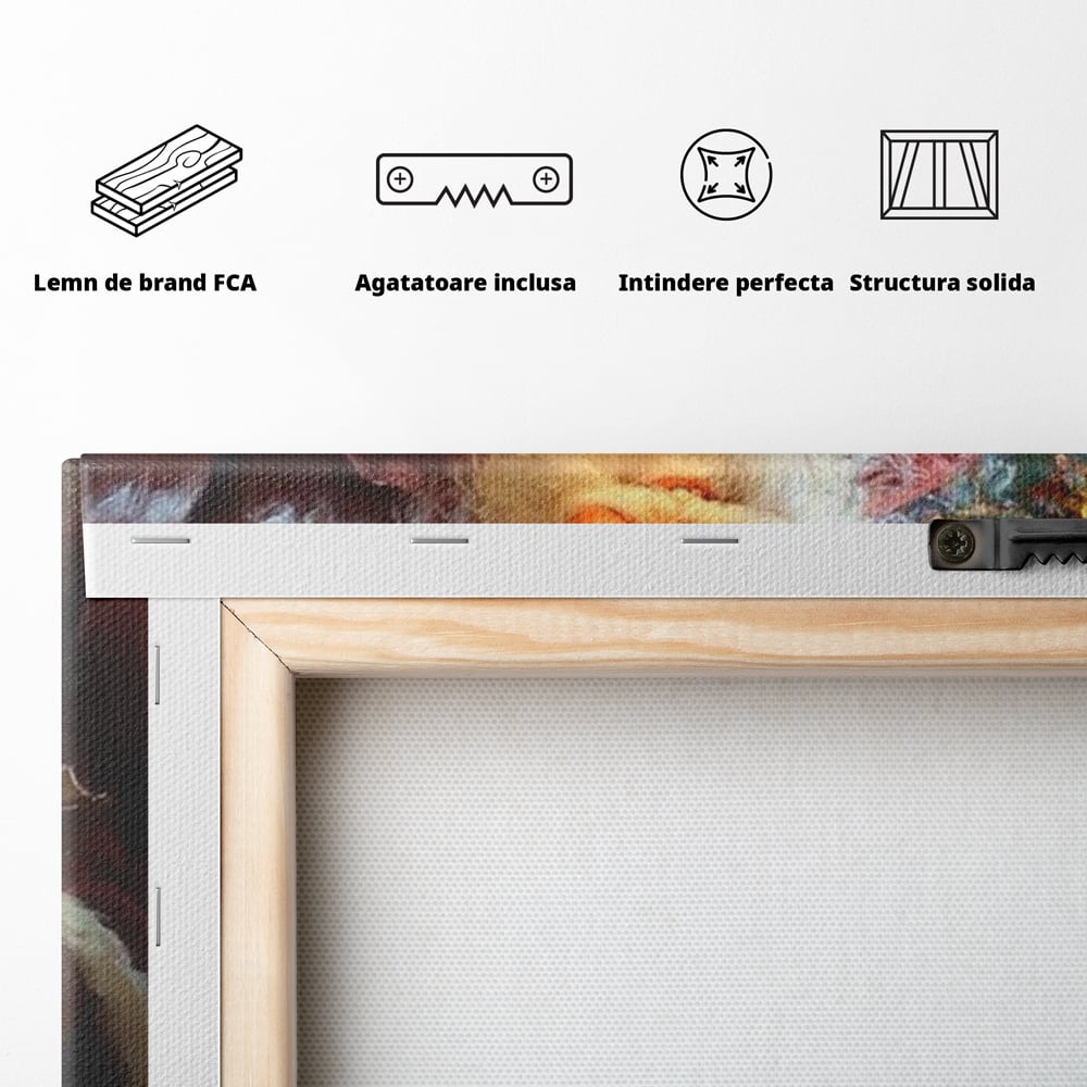 Tablou Canvas Premium, LuxCanva® D1118, Mosul si Cartea Fermecata, Carte, Povesti, Basme, Lumanare, Brad, Fotoliu, Citit, Ochelari, Mos Craciun, Felinar, Noapte, Ajun, Living, Dormitor