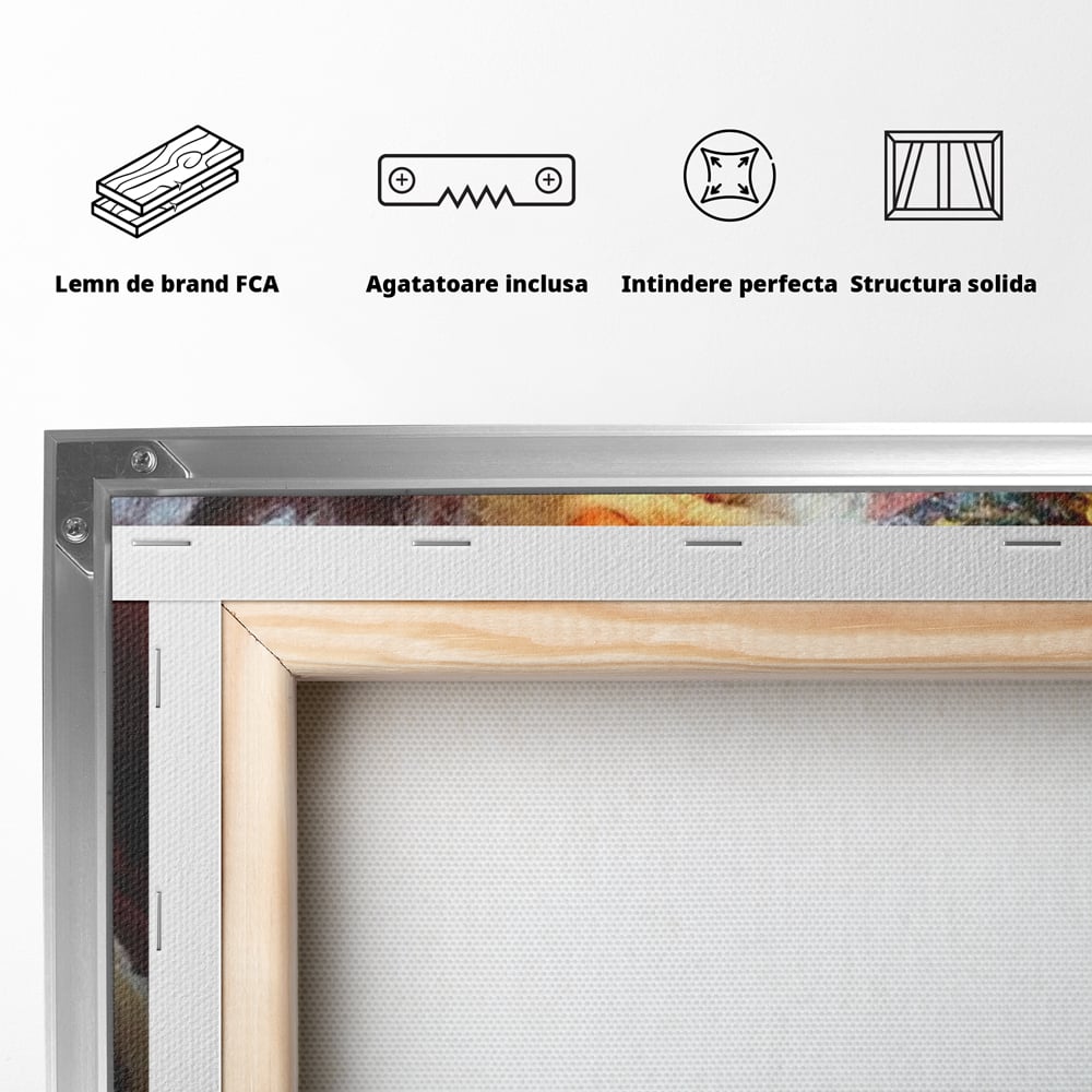 Tablou Canvas Premium, LuxCanva® D1118, Mosul si Cartea Fermecata, Carte, Povesti, Basme, Lumanare, Brad, Fotoliu, Citit, Ochelari, Mos Craciun, Felinar, Noapte, Ajun, Living, Dormitor