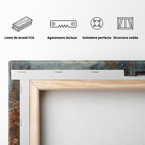 Tablou Canvas Premium, LuxCanva® D1120, Trenul Timpului, Drum, Aburi, Munti, Calatorie, Craciun, Fum, Gara, Tren, Polar, Express, Aventura, Nostalgie, Natura, Vacanta, Living, Dormitor