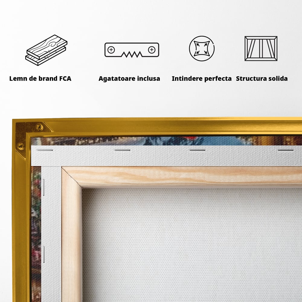 Leinwand Wandkunst Canvas Premium, LuxCanva® D1122, Wunder von Lappland, Winter, Weihnachten, Werkstatt, Spielzeug, Kinder, Werkstatt, Elfen, Verpackung, Geschenke, Schenken, Hoffnung, Weihnachtsmann, Wohnen, Schlafzimmer