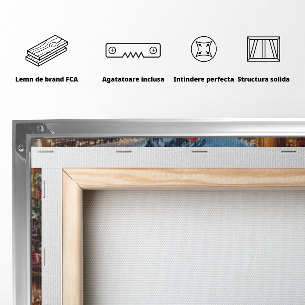 Leinwand Wandkunst Canvas Premium, LuxCanva® D1122, Wunder von Lappland, Winter, Weihnachten, Werkstatt, Spielzeug, Kinder, Werkstatt, Elfen, Verpackung, Geschenke, Schenken, Hoffnung, Weihnachtsmann, Wohnen, Schlafzimmer