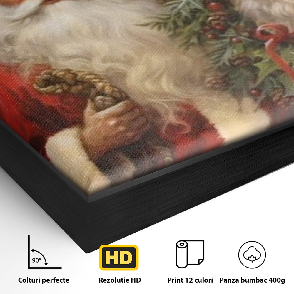Tablou Canvas Premium, LuxCanva® D1123, Mosul si Regele Padurii, Cerb, Prietenie, Padure, Fermecat, Noblete, Ren, Calatorie, Craciun, Ajun, Speranta, Pace, Living, Dormitor