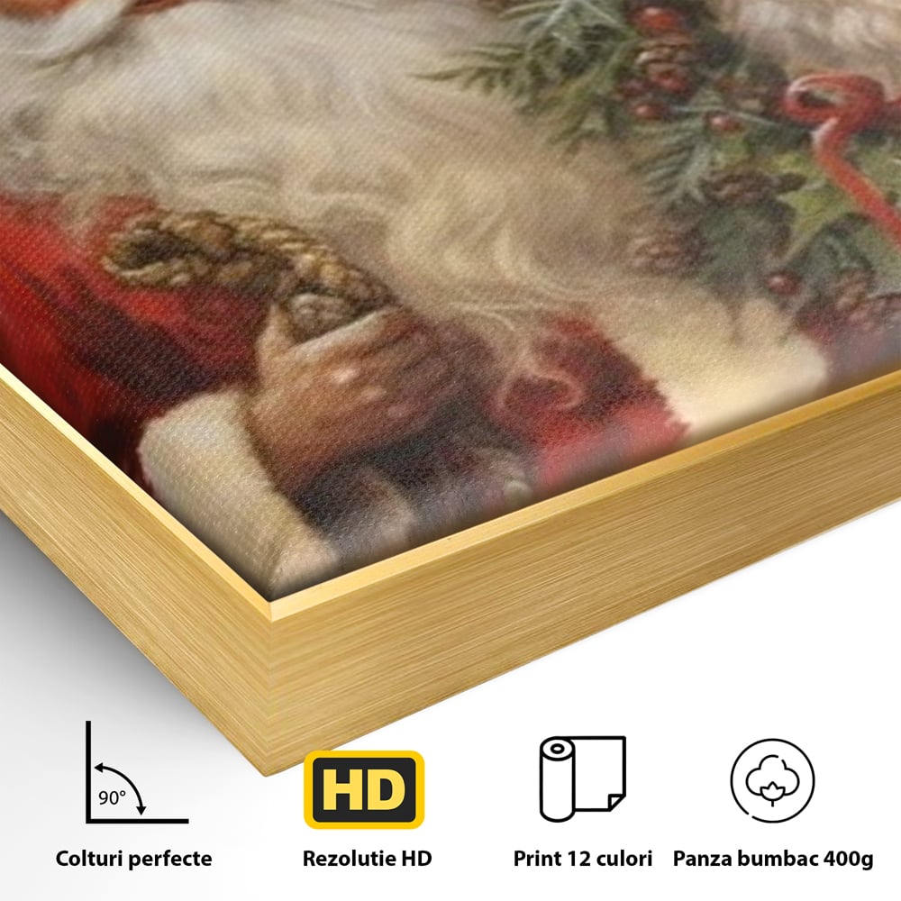 Tablou Canvas Premium, LuxCanva® D1123, Mosul si Regele Padurii, Cerb, Prietenie, Padure, Fermecat, Noblete, Ren, Calatorie, Craciun, Ajun, Speranta, Pace, Living, Dormitor
