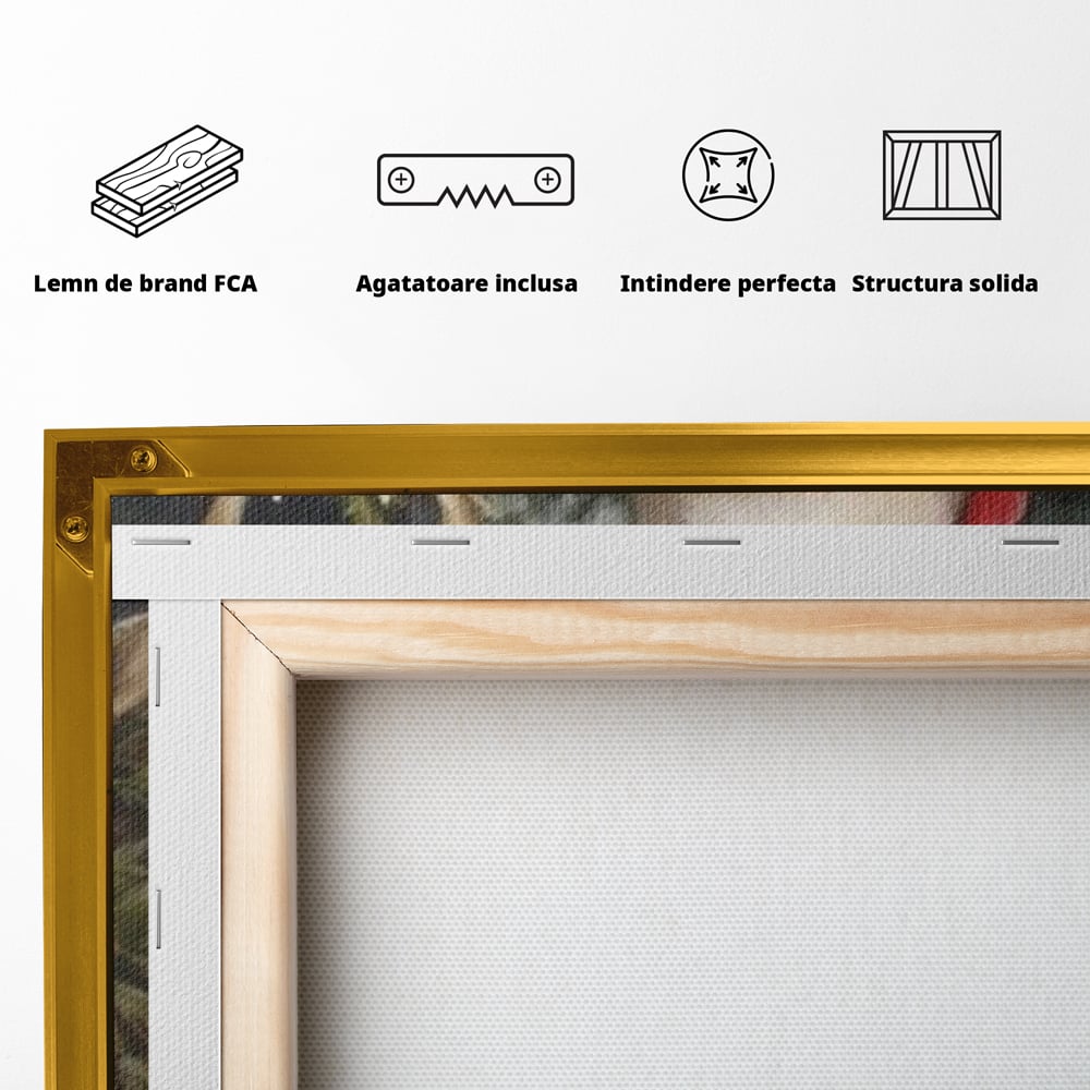 Tablou Canvas Premium, LuxCanva® D1123, Mosul si Regele Padurii, Cerb, Prietenie, Padure, Fermecat, Noblete, Ren, Calatorie, Craciun, Ajun, Speranta, Pace, Living, Dormitor