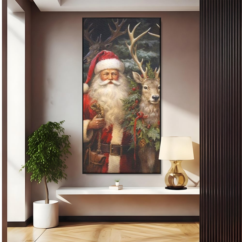 Tablou Canvas Premium, LuxCanva® D1123, Mosul si Regele Padurii, Cerb, Prietenie, Padure, Fermecat, Noblete, Ren, Calatorie, Craciun, Ajun, Speranta, Pace, Living, Dormitor