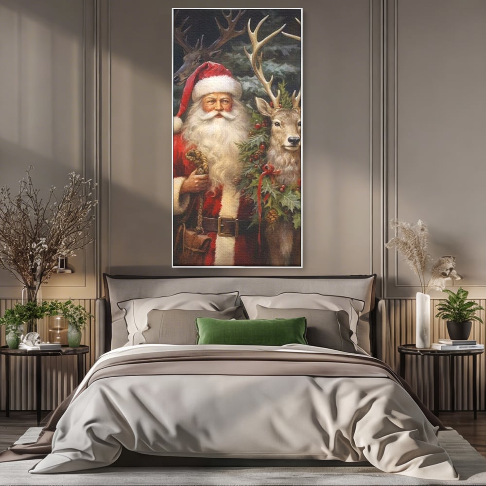 Tablou Canvas Premium, LuxCanva® D1123, Mosul si Regele Padurii, Cerb, Prietenie, Padure, Fermecat, Noblete, Ren, Calatorie, Craciun, Ajun, Speranta, Pace, Living, Dormitor