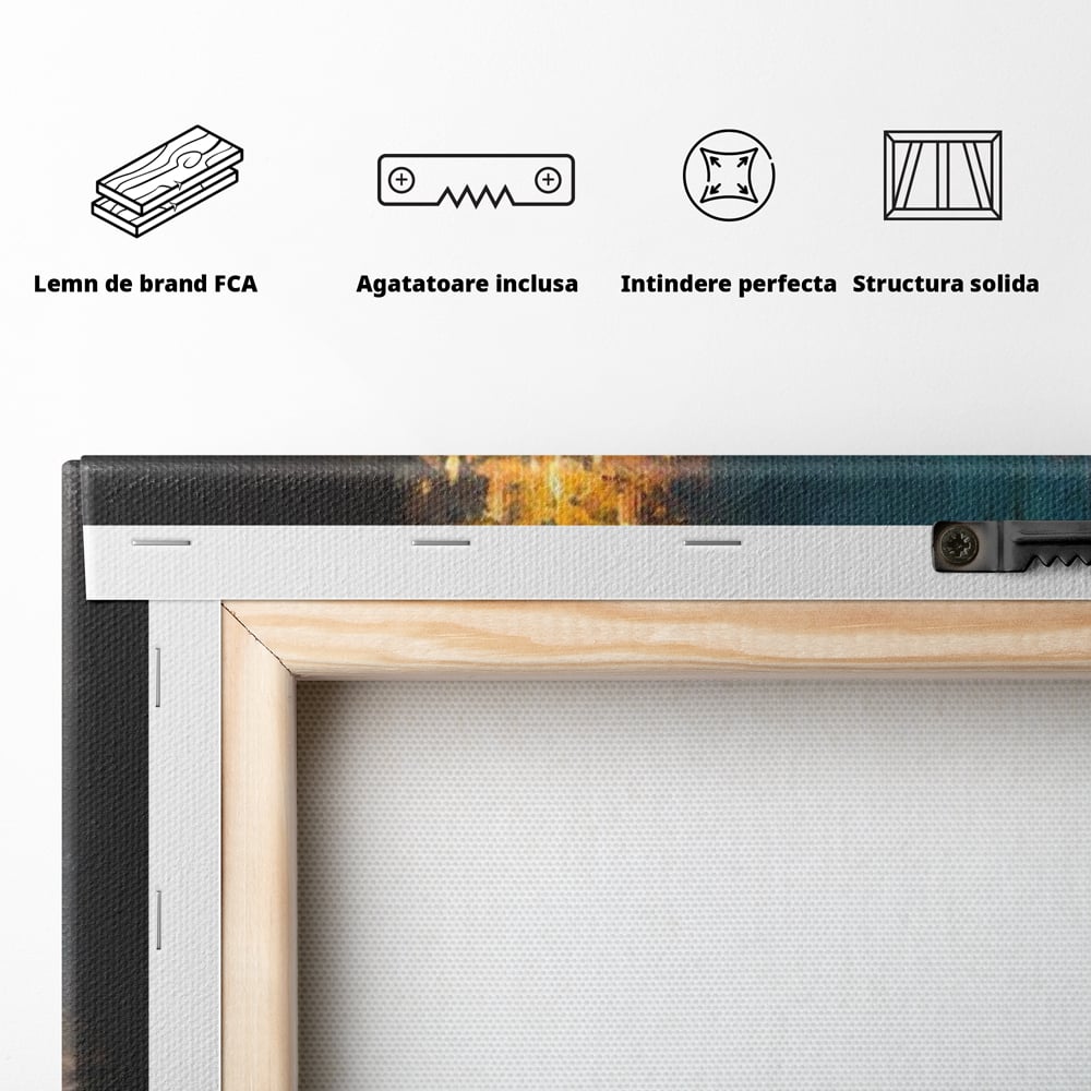 Tablou Canvas Premium, LuxCanva® D1138, Seara In Care Dorintele Se Aprind, Iarna, Sarbatori, Copii, Frate, Sora, Emotie, Asteptare, Mos Craciun, Ajun, Brad, Nostalgie, Living, Dormitor