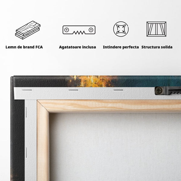 Tablou Canvas Premium, LuxCanva® D1138, Seara In Care Dorintele Se Aprind, Iarna, Sarbatori, Copii, Frate, Sora, Emotie, Asteptare, Mos Craciun, Ajun, Brad, Nostalgie, Living, Dormitor