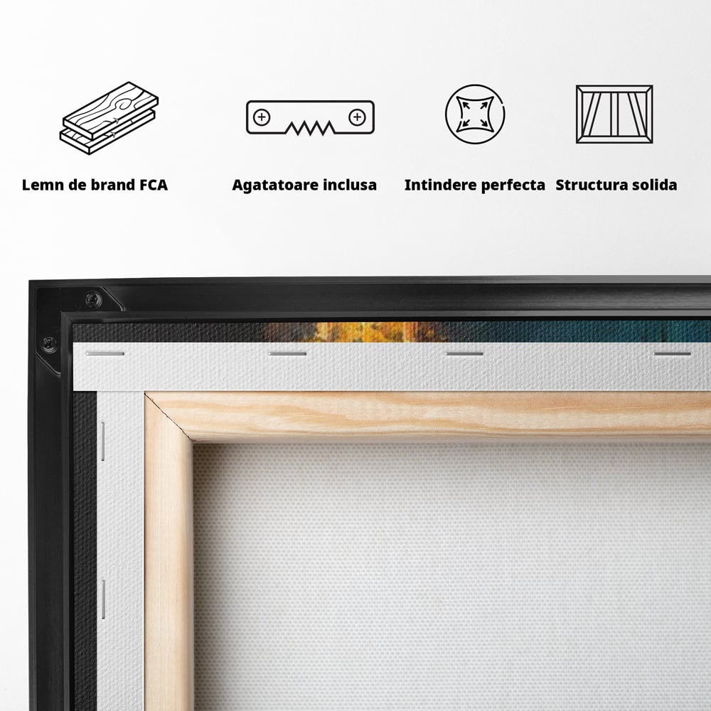 Tablou Canvas Premium, LuxCanva® D1138, Seara In Care Dorintele Se Aprind, Iarna, Sarbatori, Copii, Frate, Sora, Emotie, Asteptare, Mos Craciun, Ajun, Brad, Nostalgie, Living, Dormitor