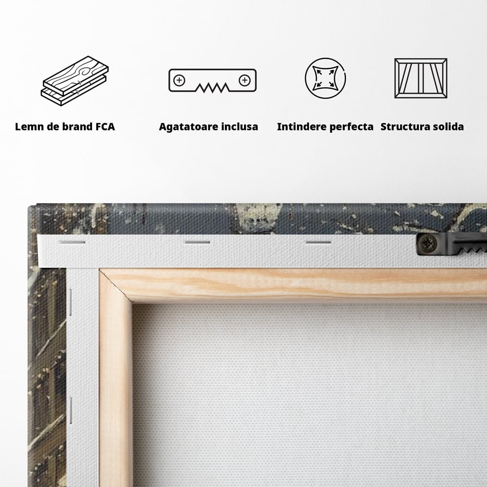 Tablou Canvas Premium, LuxCanva® D1141, Iarna in Piata cu Ceas, Centru, Istoric, Iarna, Noapte, Festiv, Turn, Ceas, Plimbare, Brad, Impodobit, Piata, Ninsoare, Zapada, Living, Dormitor