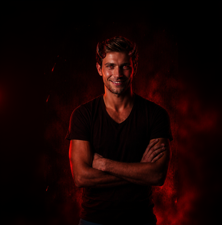 Tablou Personalizat Devil | Fun / Edgy | Vertical Portret