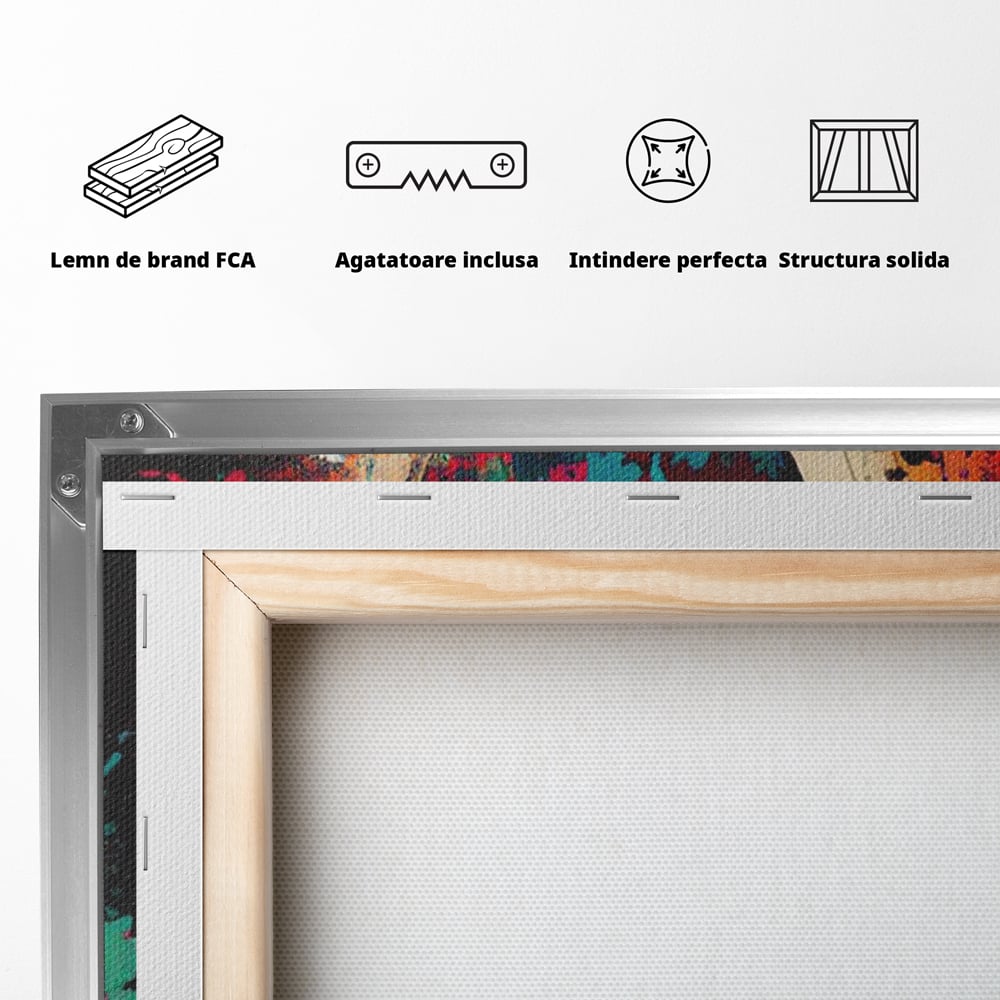 Leinwandbilder Premium LuxCanva® E1000, Explosion von Farbe und Liebe , Farbe, Liebe, Energie, Ausdruck, Ausdruck, Kunst, Wohnzimmer, lebendige Farben