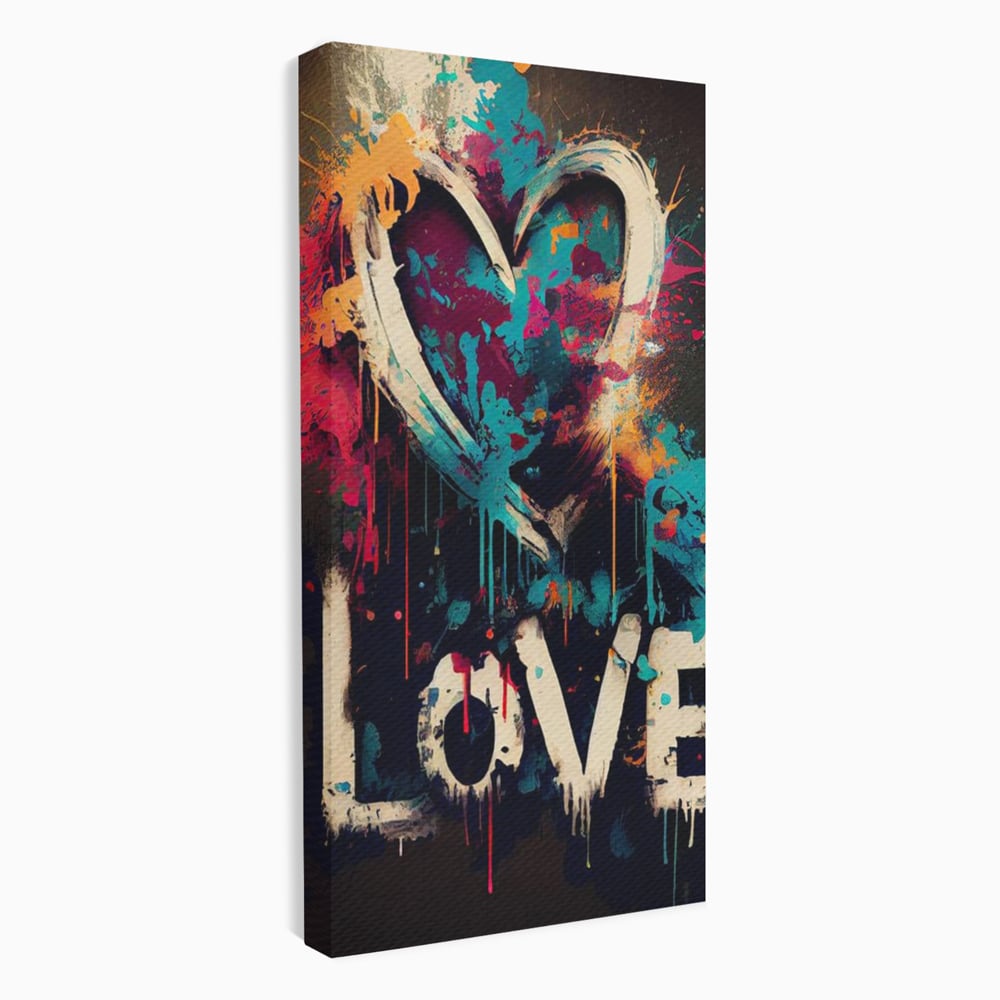 Leinwandbilder Premium LuxCanva® E1000, Explosion von Farbe und Liebe , Farbe, Liebe, Energie, Ausdruck, Ausdruck, Kunst, Wohnzimmer, lebendige Farben