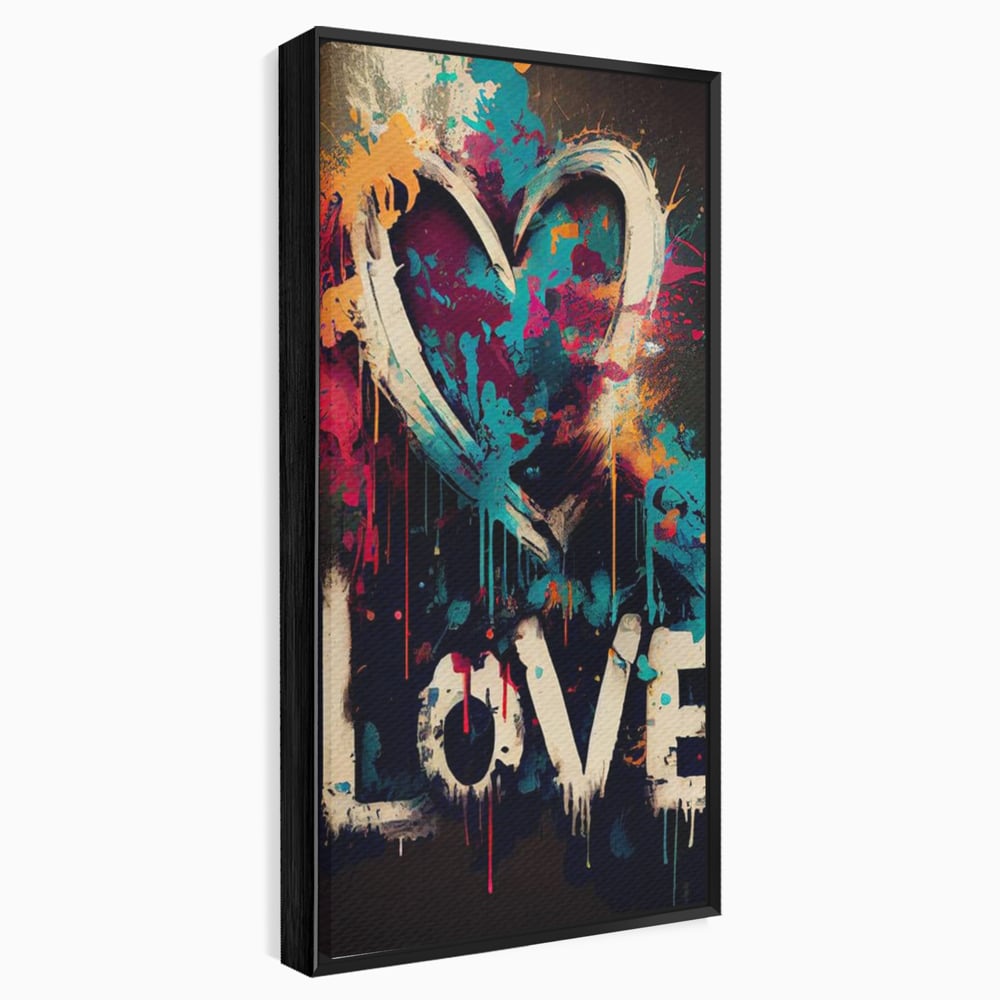 Leinwandbilder Premium LuxCanva® E1000, Explosion von Farbe und Liebe , Farbe, Liebe, Energie, Ausdruck, Ausdruck, Kunst, Wohnzimmer, lebendige Farben
