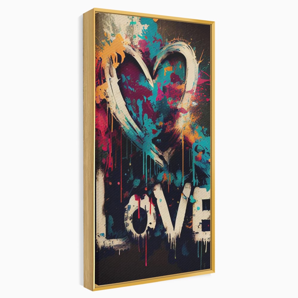 Leinwandbilder Premium LuxCanva® E1000, Explosion von Farbe und Liebe , Farbe, Liebe, Energie, Ausdruck, Ausdruck, Kunst, Wohnzimmer, lebendige Farben