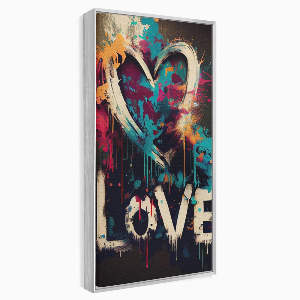Leinwandbilder Premium LuxCanva® E1000, Explosion von Farbe und Liebe , Farbe, Liebe, Energie, Ausdruck, Ausdruck, Kunst, Wohnzimmer, lebendige Farben