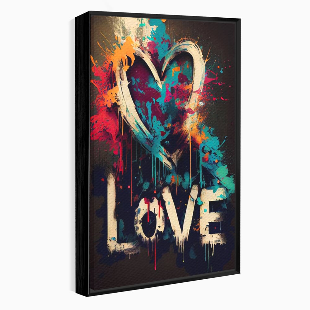 Leinwandbilder Premium LuxCanva® E1000, Explosion von Farbe und Liebe , Farbe, Liebe, Energie, Ausdruck, Ausdruck, Kunst, Wohnzimmer, lebendige Farben