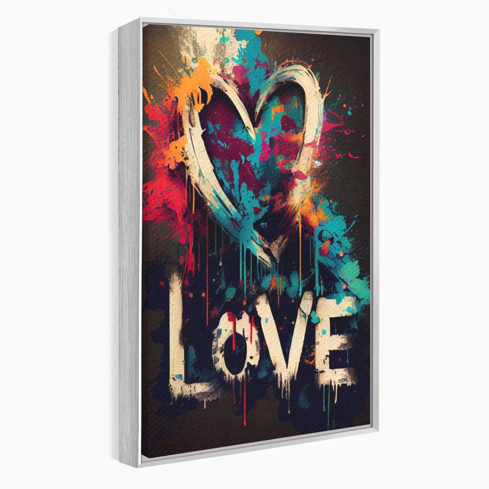 Leinwandbilder Premium LuxCanva® E1000, Explosion von Farbe und Liebe , Farbe, Liebe, Energie, Ausdruck, Ausdruck, Kunst, Wohnzimmer, lebendige Farben