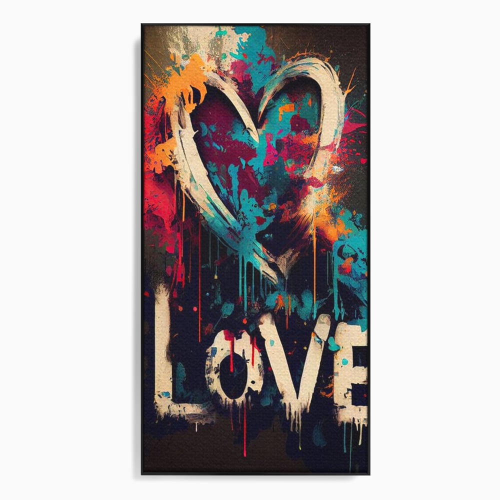 Leinwandbilder Premium LuxCanva® E1000, Explosion von Farbe und Liebe , Farbe, Liebe, Energie, Ausdruck, Ausdruck, Kunst, Wohnzimmer, lebendige Farben