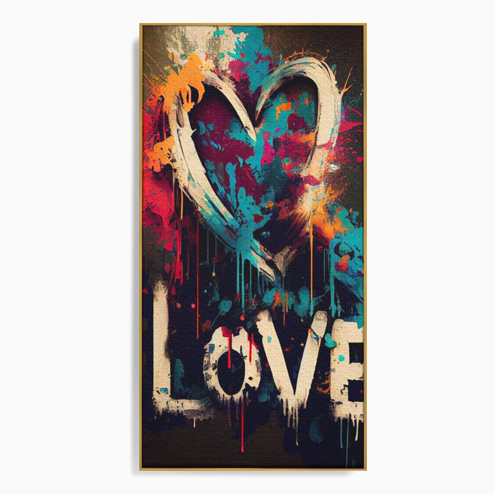 Leinwandbilder Premium LuxCanva® E1000, Explosion von Farbe und Liebe , Farbe, Liebe, Energie, Ausdruck, Ausdruck, Kunst, Wohnzimmer, lebendige Farben