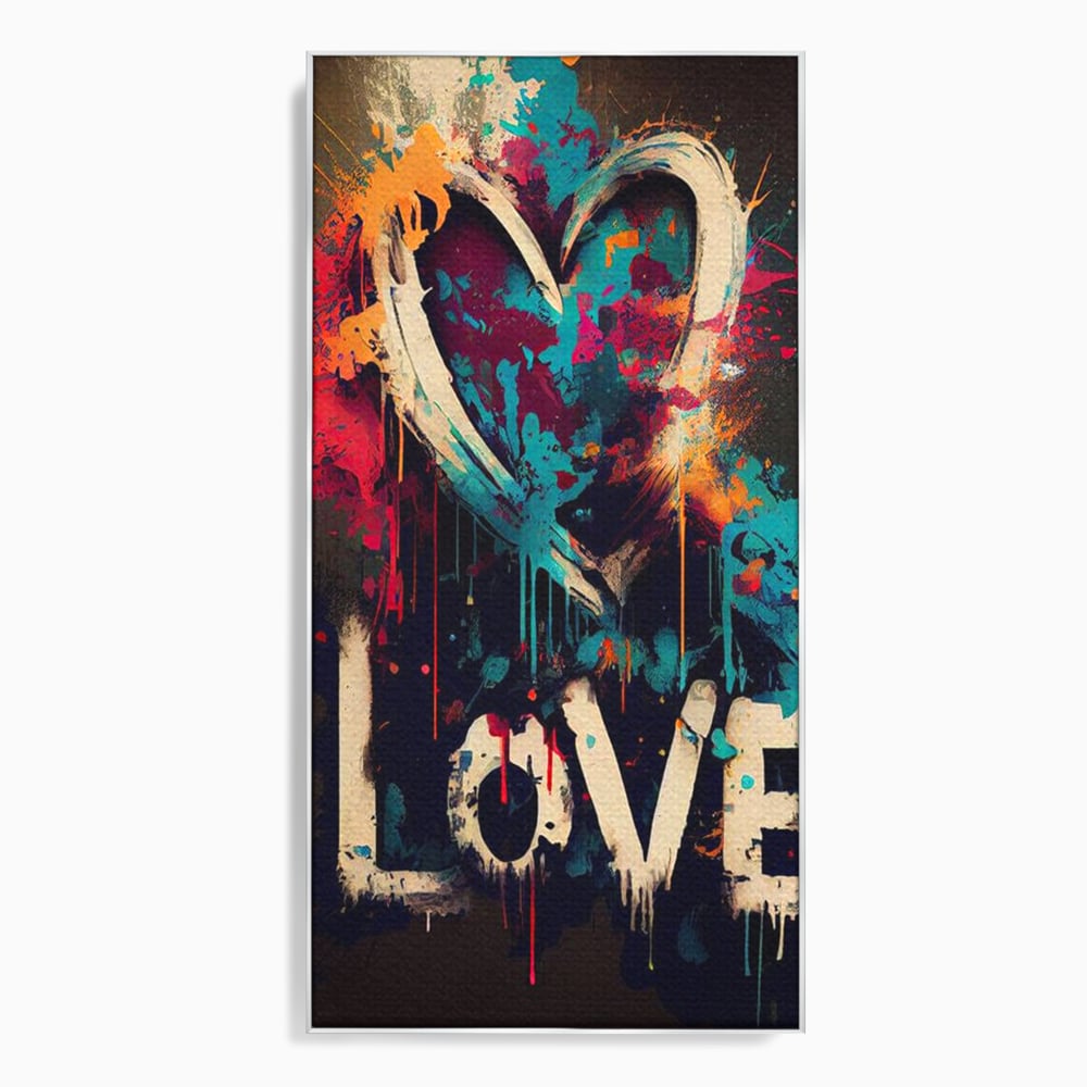 Leinwandbilder Premium LuxCanva® E1000, Explosion von Farbe und Liebe , Farbe, Liebe, Energie, Ausdruck, Ausdruck, Kunst, Wohnzimmer, lebendige Farben