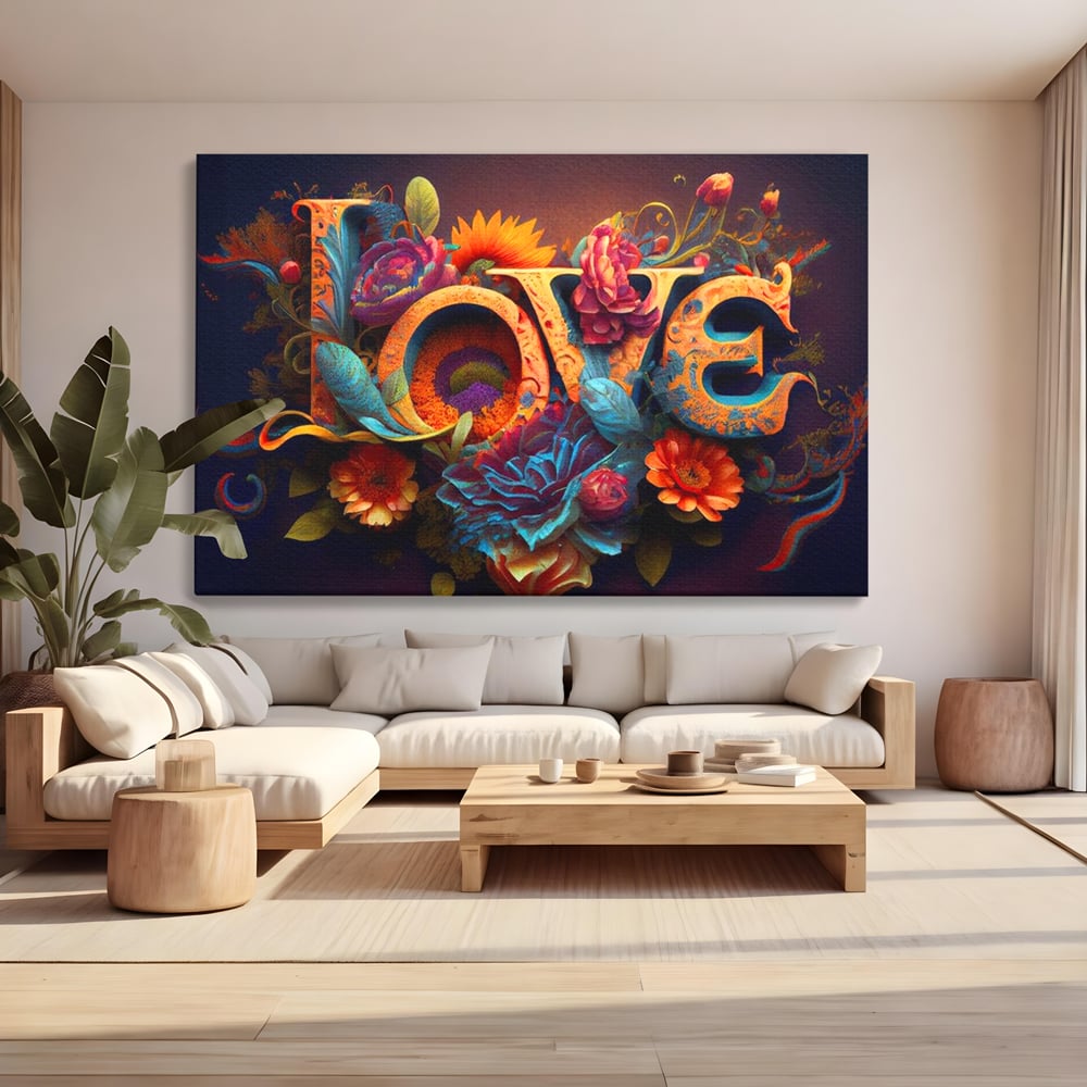 Leinwandbilder Premium LuxCanva® E1001, Blumen der Liebe und Harmonie, Liebe, Blumen, Natur, Eleganz, Wohnen, Lebendige Farben