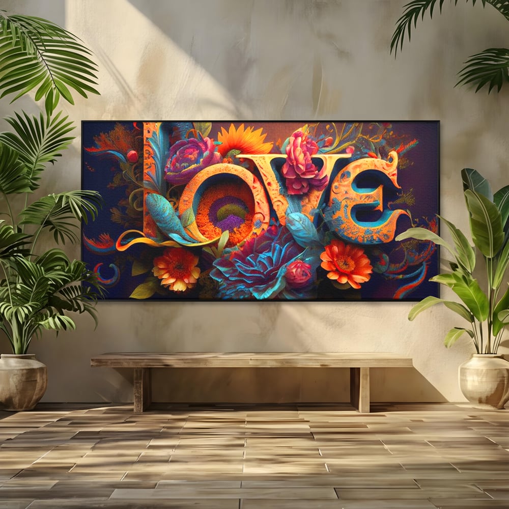 Leinwandbilder Premium LuxCanva® E1001, Blumen der Liebe und Harmonie, Liebe, Blumen, Natur, Eleganz, Wohnen, Lebendige Farben