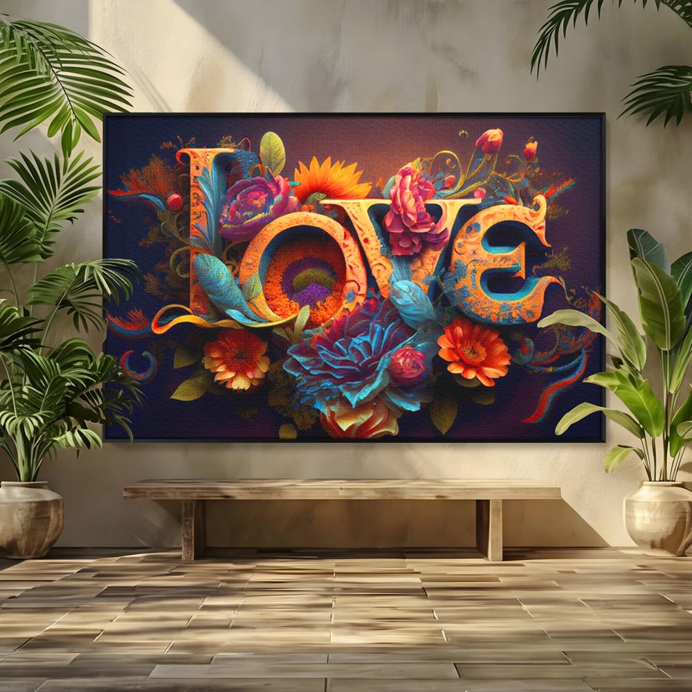 Leinwandbilder Premium LuxCanva® E1001, Blumen der Liebe und Harmonie, Liebe, Blumen, Natur, Eleganz, Wohnen, Lebendige Farben
