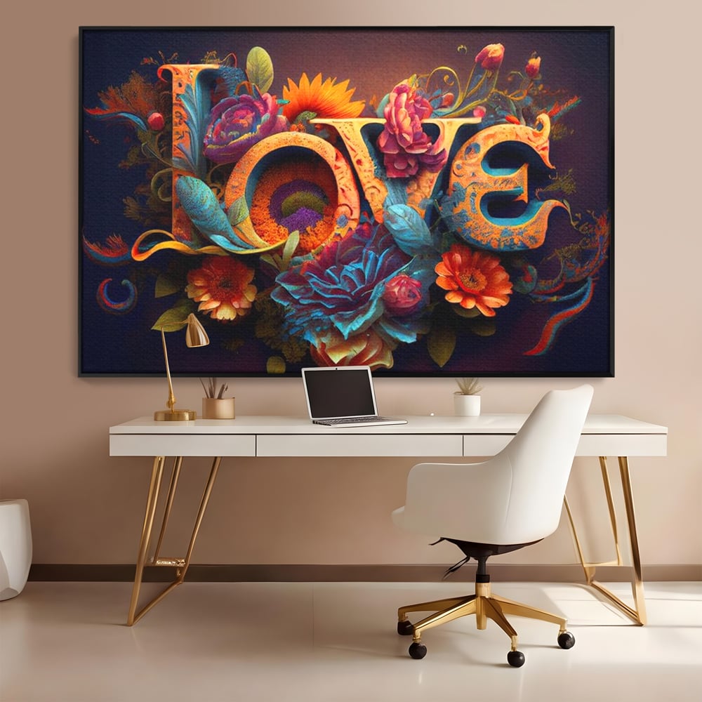 Leinwandbilder Premium LuxCanva® E1001, Blumen der Liebe und Harmonie, Liebe, Blumen, Natur, Eleganz, Wohnen, Lebendige Farben