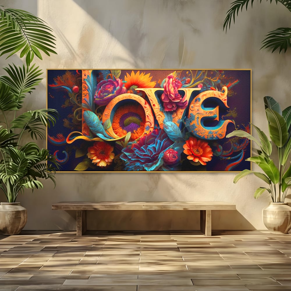 Leinwandbilder Premium LuxCanva® E1001, Blumen der Liebe und Harmonie, Liebe, Blumen, Natur, Eleganz, Wohnen, Lebendige Farben
