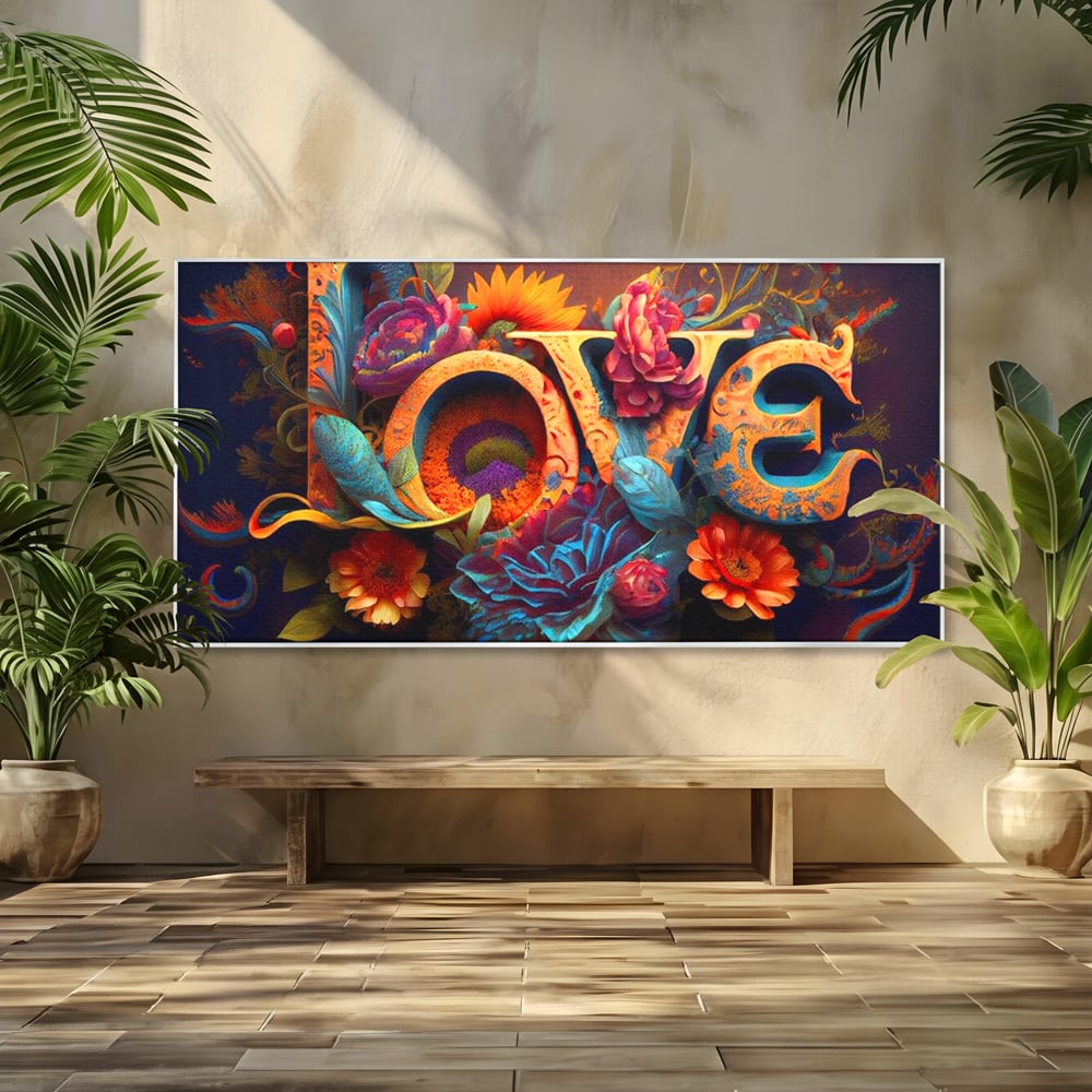 Leinwandbilder Premium LuxCanva® E1001, Blumen der Liebe und Harmonie, Liebe, Blumen, Natur, Eleganz, Wohnen, Lebendige Farben