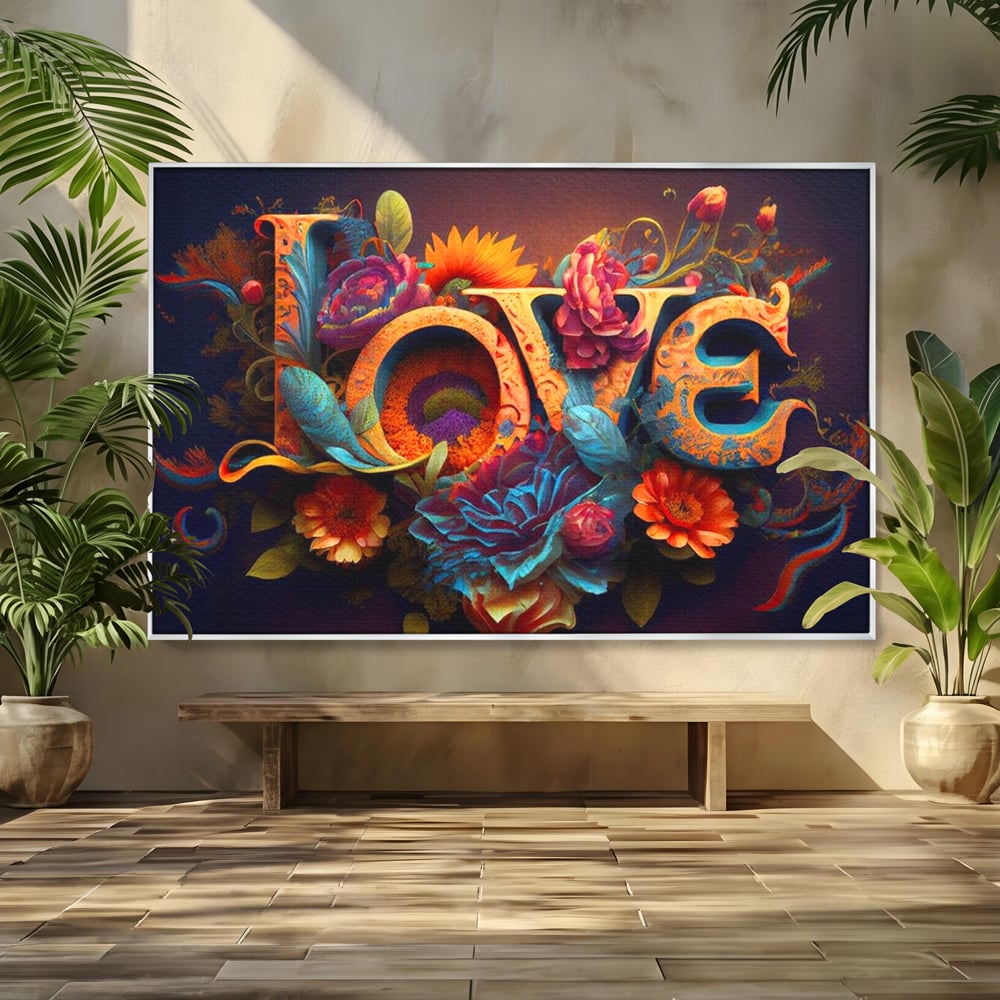 Leinwandbilder Premium LuxCanva® E1001, Blumen der Liebe und Harmonie, Liebe, Blumen, Natur, Eleganz, Wohnen, Lebendige Farben