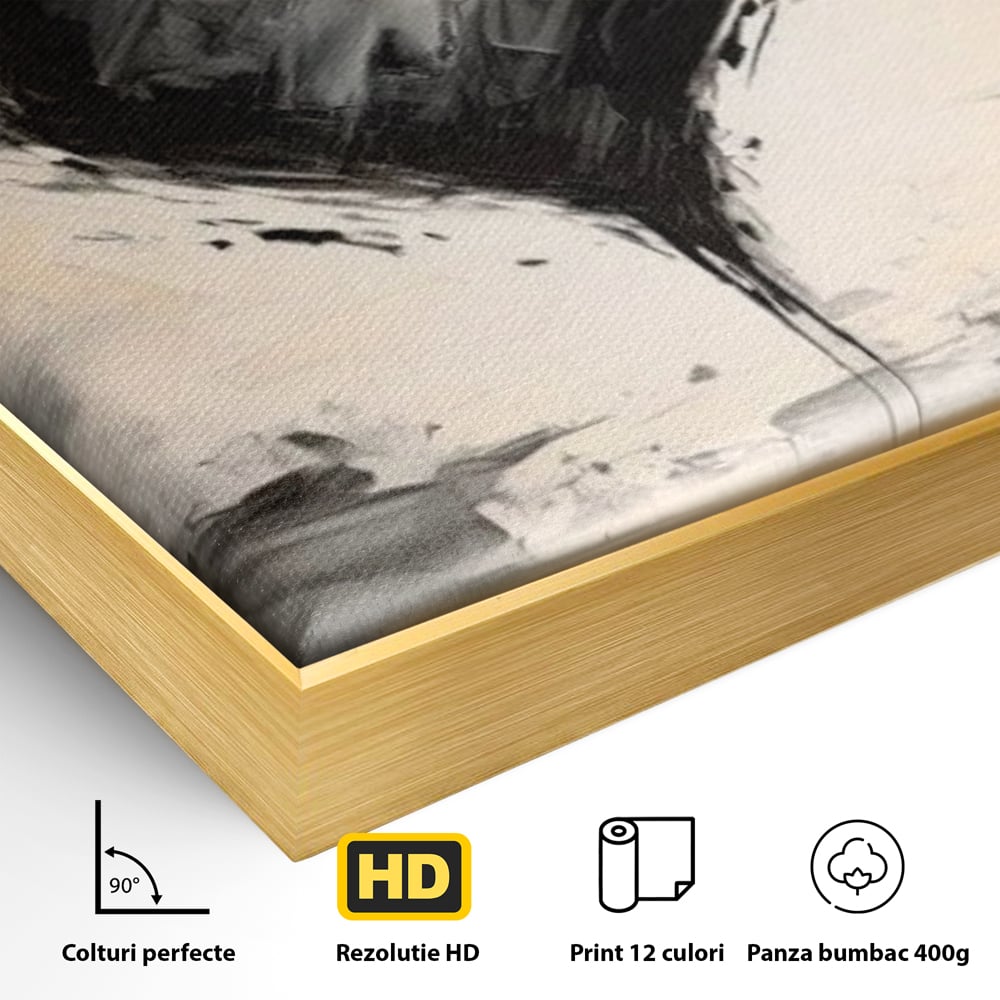 Leinwandbilder Premium LuxCanva® E1002, Herz in der Mitte des Sturms, Liebe, Herz, Kontrast, Minimalismus, Wohnen, Schwarz und Weiß