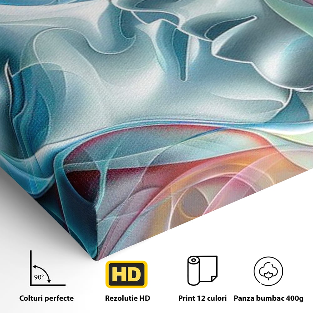 Leinwandbilder Premium LuxCanva® E1004, Soul Impletite, Fluidität, Verbindung, Harmonie, Gesichter, Vereinigung, Liebe, Wohnzimmer, kräftige Farben