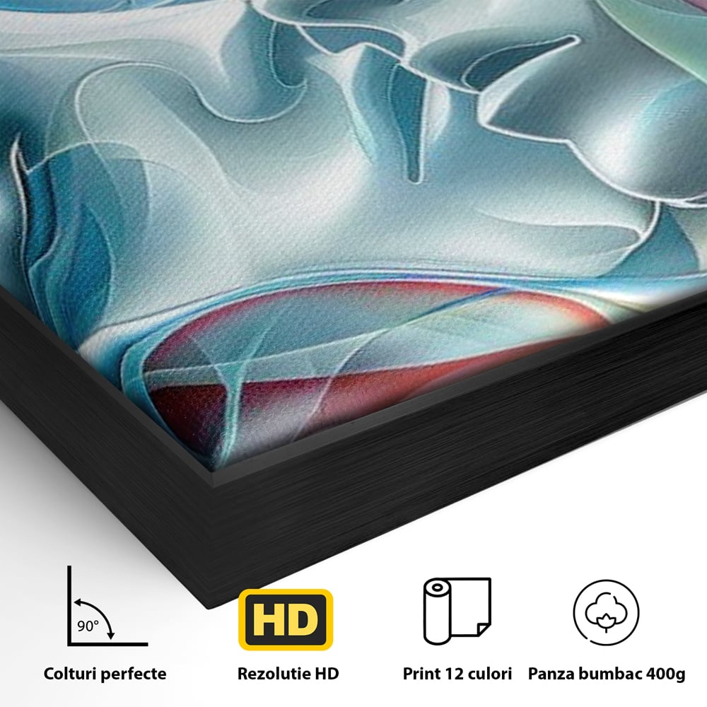 Leinwandbilder Premium LuxCanva® E1004, Soul Impletite, Fluidität, Verbindung, Harmonie, Gesichter, Vereinigung, Liebe, Wohnzimmer, kräftige Farben