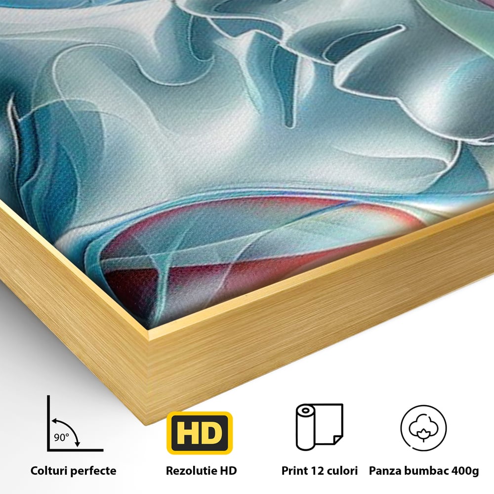 Leinwandbilder Premium LuxCanva® E1004, Soul Impletite, Fluidität, Verbindung, Harmonie, Gesichter, Vereinigung, Liebe, Wohnzimmer, kräftige Farben