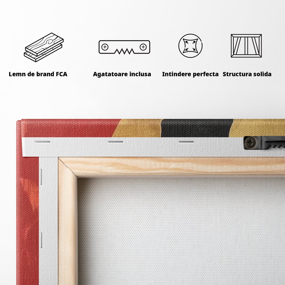 Tablou Canvas Premium LuxCanva® E1006, Imbratisarea Sufletelor, Protectie, Intimitate, Eternitate, Auriu, Negru, Living Room, Culori vibrante