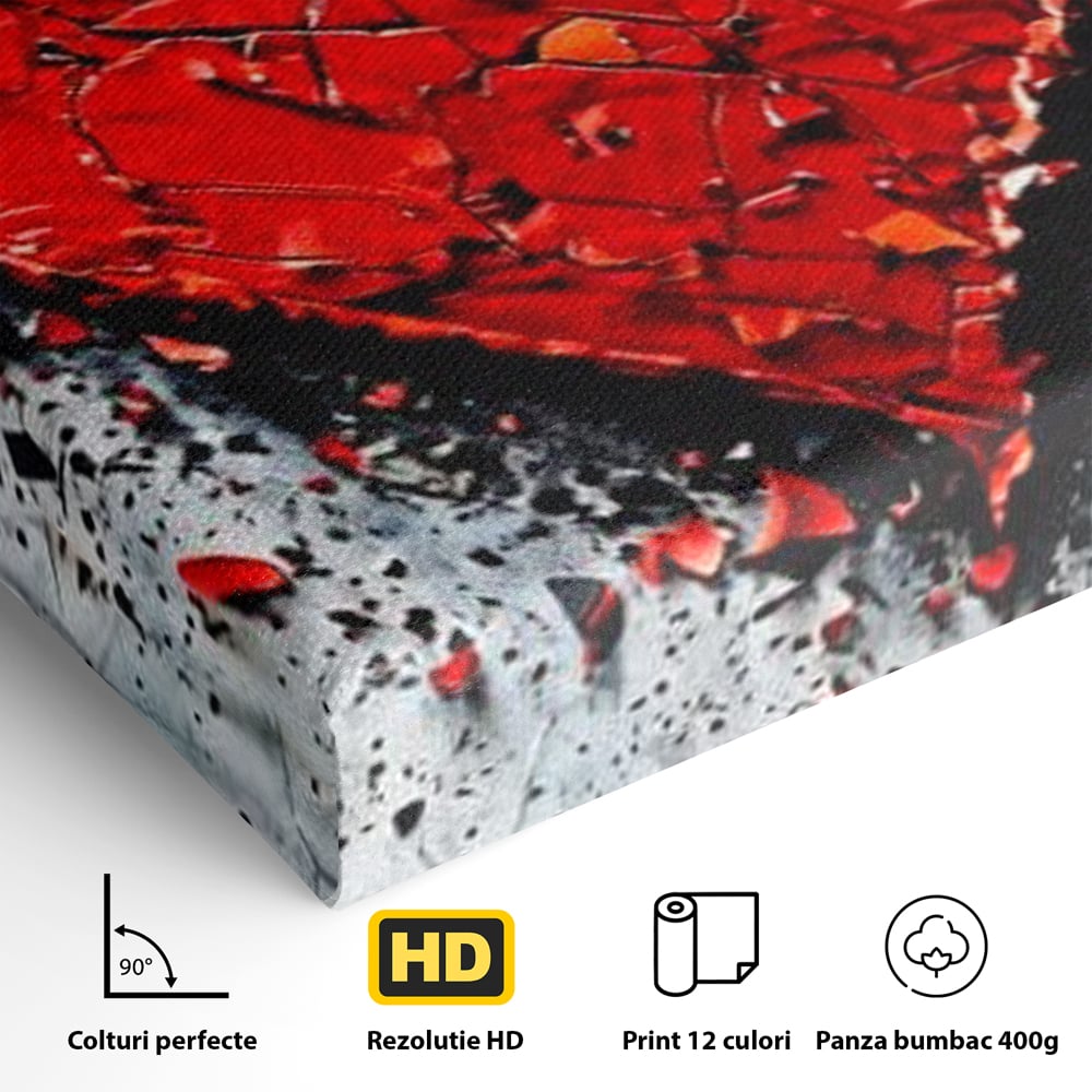 Leinwandbilder Premium LuxCanva® E1007, Liebe in Trümmern, Liebe, Zerbrechlichkeit, Leidenschaft, Bruch, Emotion, Wohnzimmer, Lebendige Farben