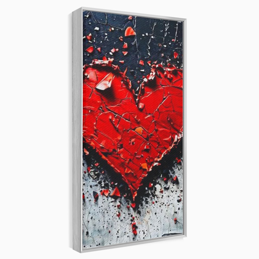Leinwandbilder Premium LuxCanva® E1007, Liebe in Trümmern, Liebe, Zerbrechlichkeit, Leidenschaft, Bruch, Emotion, Wohnzimmer, Lebendige Farben