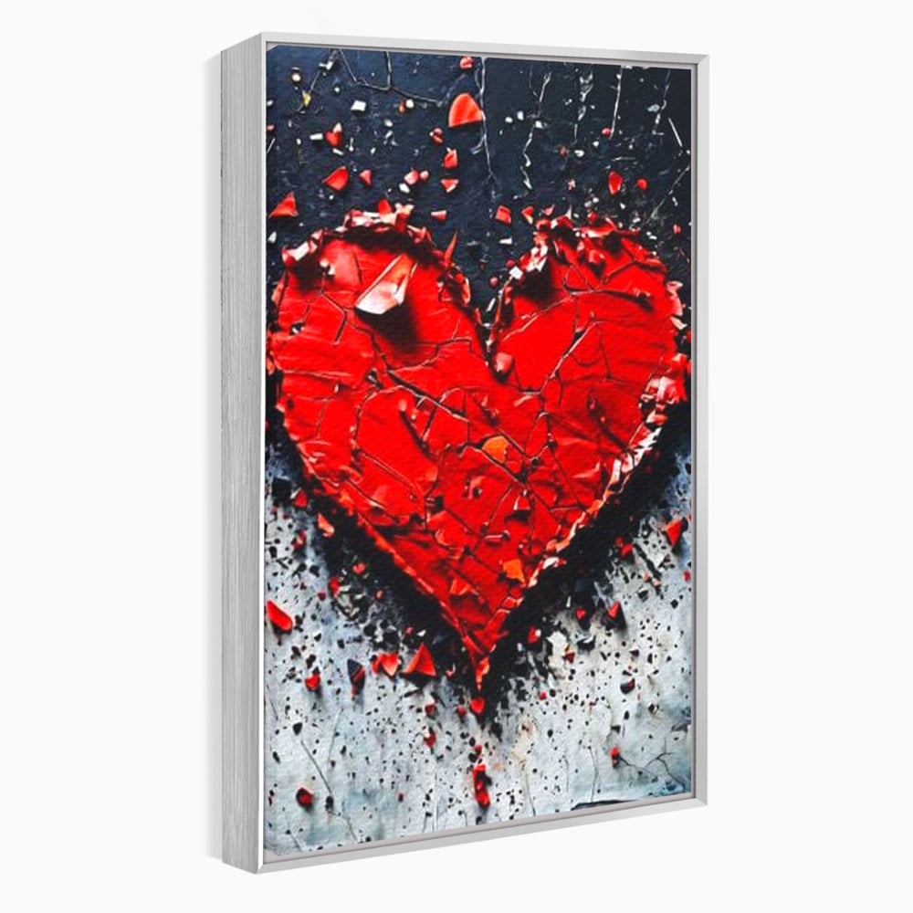 Leinwandbilder Premium LuxCanva® E1007, Liebe in Trümmern, Liebe, Zerbrechlichkeit, Leidenschaft, Bruch, Emotion, Wohnzimmer, Lebendige Farben