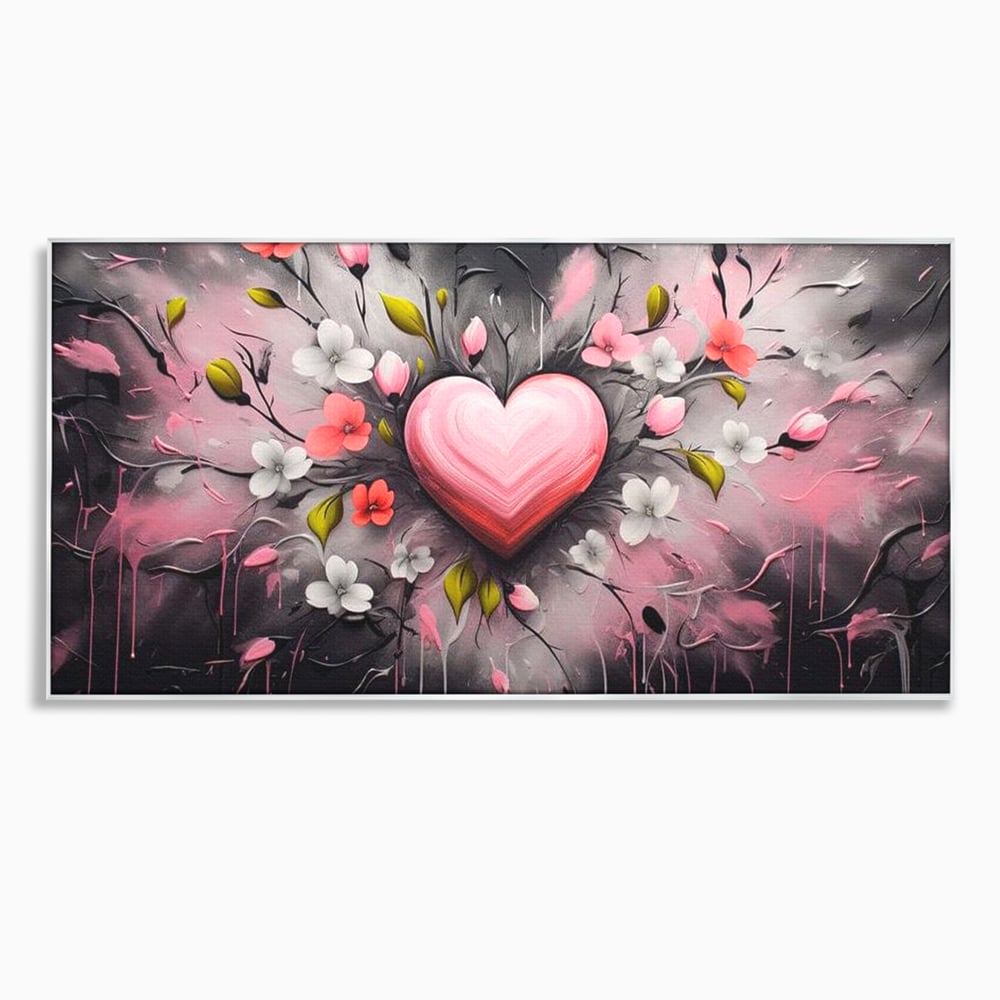 Tablou Canvas Premium LuxCanva® E1009, Rasaritul Inimii in Floare, Iubire, Foc, Delicatete, Romantism, Roz, Living Room, Culori vibrante