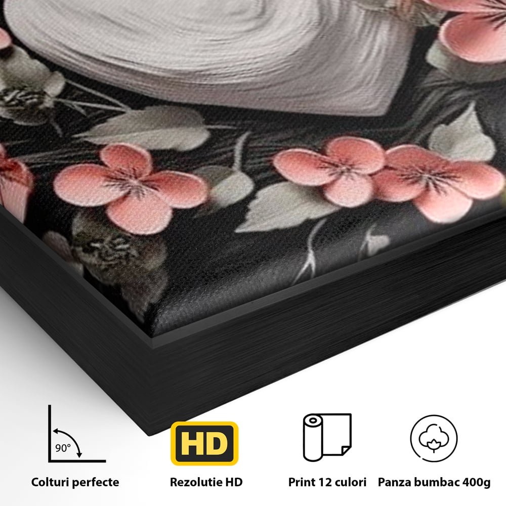 Tablou Canvas Premium LuxCanva® E1010, Ecouri Florale, Simbolism, Emotie, Frumusete, Petale, Flori, Living Room, Culori vibrante