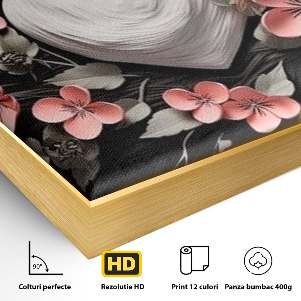 Tablou Canvas Premium LuxCanva® E1010, Ecouri Florale, Simbolism, Emotie, Frumusete, Petale, Flori, Living Room, Culori vibrante