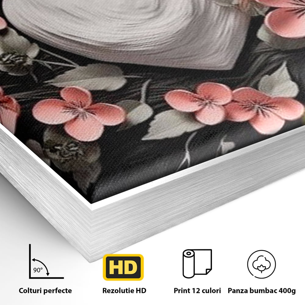 Tablou Canvas Premium LuxCanva® E1010, Ecouri Florale, Simbolism, Emotie, Frumusete, Petale, Flori, Living Room, Culori vibrante