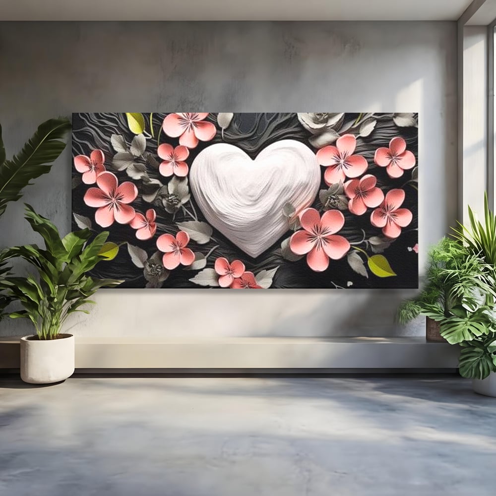 Tablou Canvas Premium LuxCanva® E1010, Ecouri Florale, Simbolism, Emotie, Frumusete, Petale, Flori, Living Room, Culori vibrante