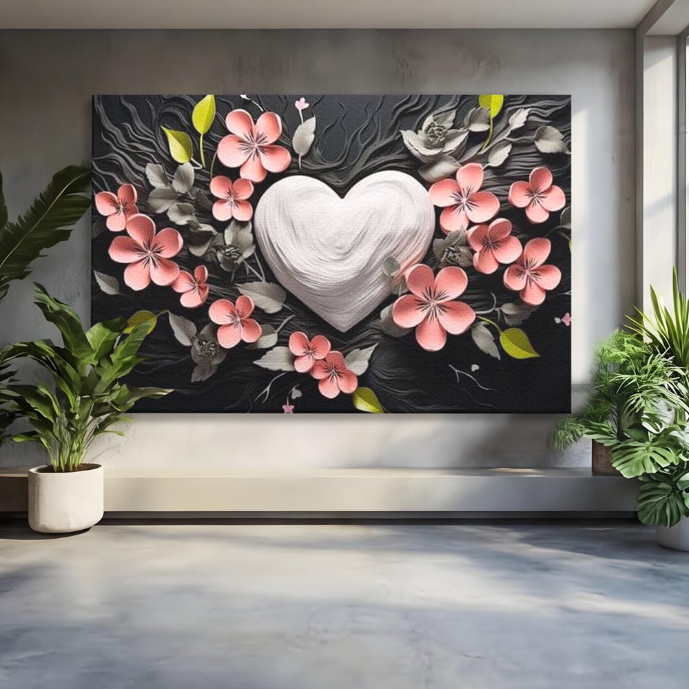 Tablou Canvas Premium LuxCanva® E1010, Ecouri Florale, Simbolism, Emotie, Frumusete, Petale, Flori, Living Room, Culori vibrante