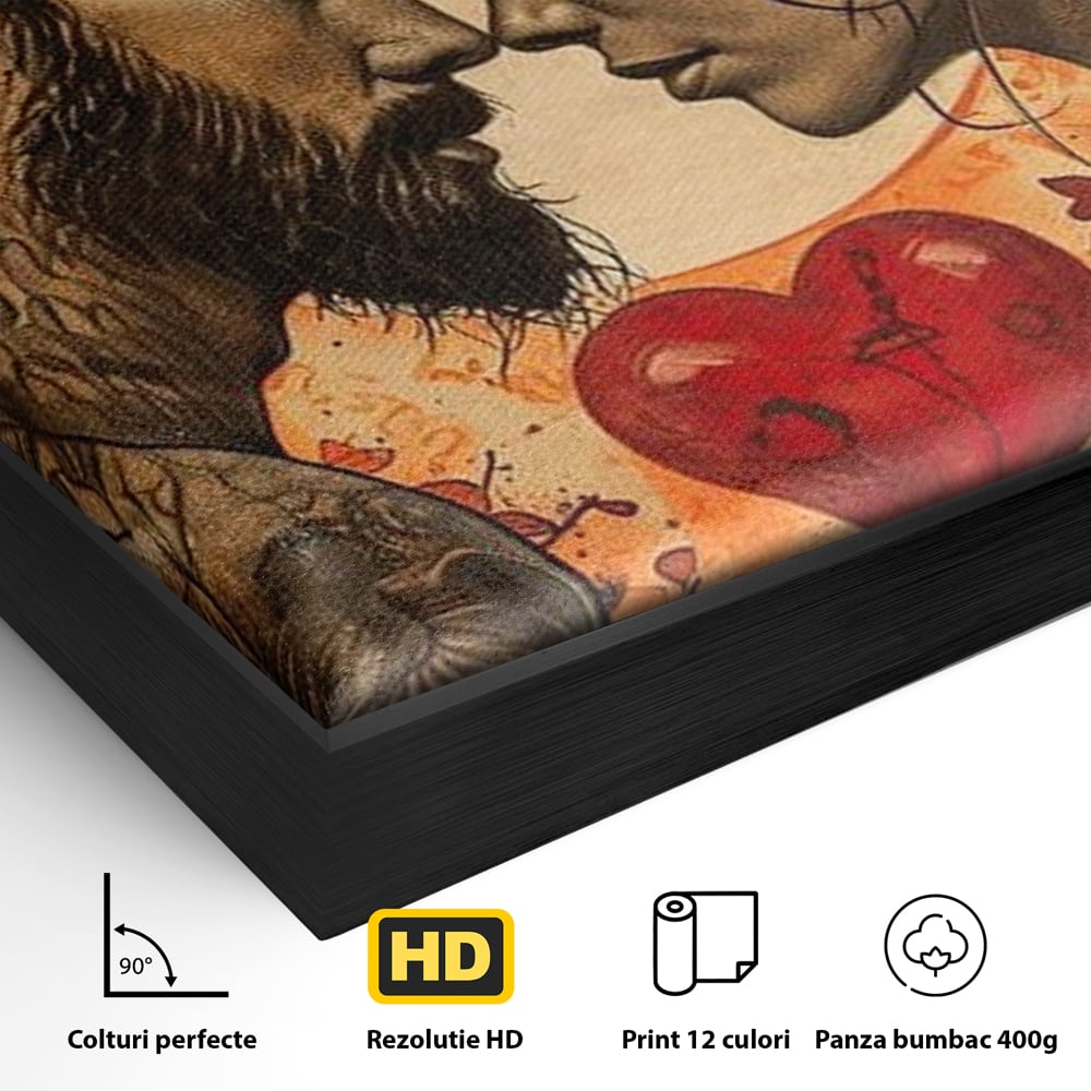 Tablou Canvas Premium LuxCanva® E1011, Alchimie Sufleteasca, El, Ea, Pasiune, Devotament, Alchimie, Legamant, Living Room, Culori vibrante